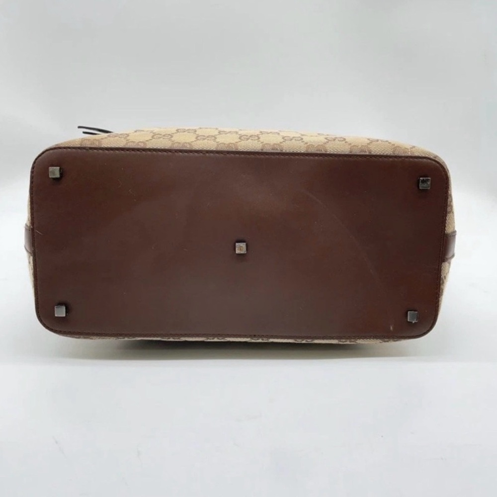 Gucci Tan and Brown Monogram Hobo Bag - Picture 2 of 12